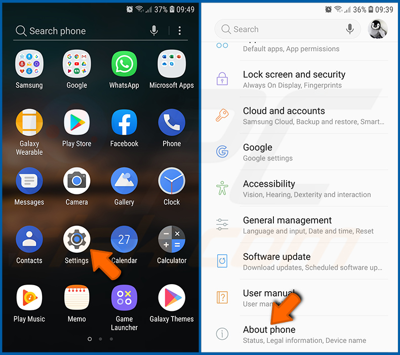Réinitialisation du système d'exploitation Android à sa valeur par défaut (étape 1)